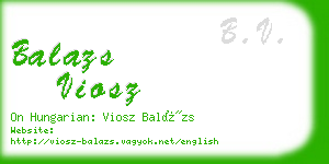 balazs viosz business card